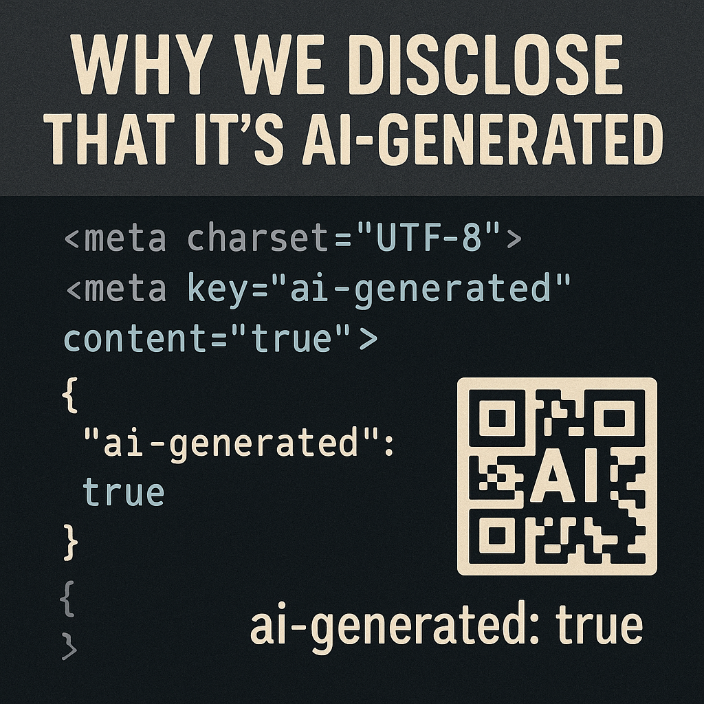 Why We Disclose That It’s AI-Generated